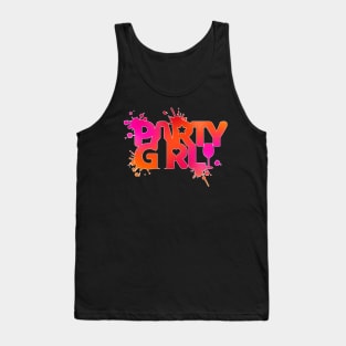 Party Girl typography design Tank Top